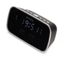 Aiwa CRU-19 Despertador Radio Reloj Negro con 2 Puertos USB Carga 5V 2.4A